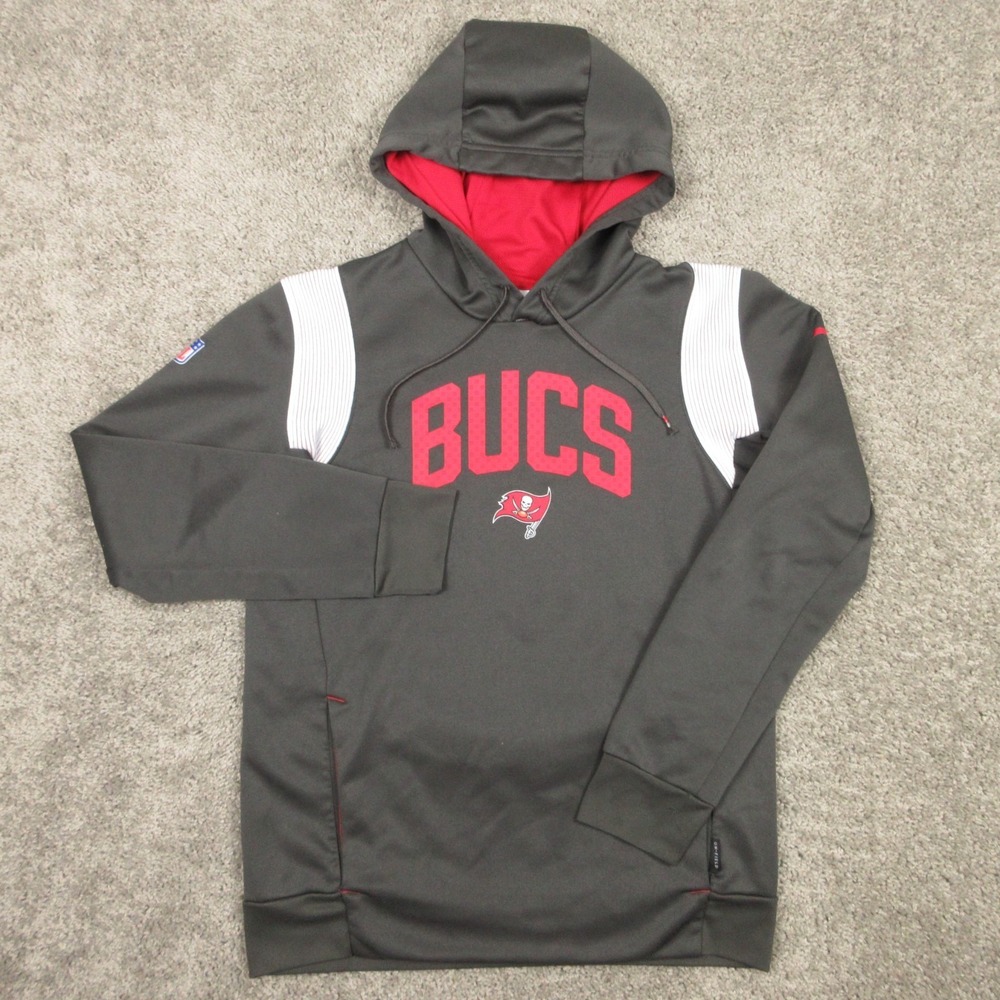Tampa Bay Buccaneers Sweater Mens Small Gray Hoodie Sweatshirt Nike On Field NFL